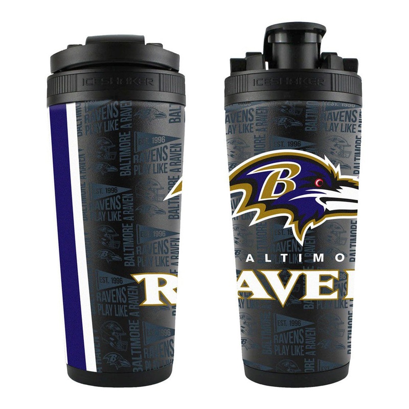 NFL Baltimore Ravens WinCraft 26oz 4D Elements Ice Shaker – Black