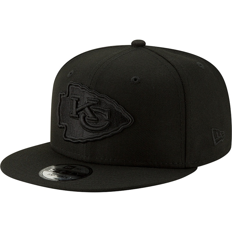 NFL Kansas City Chiefs New Era Black on Black 9FIFTY Hat – Black