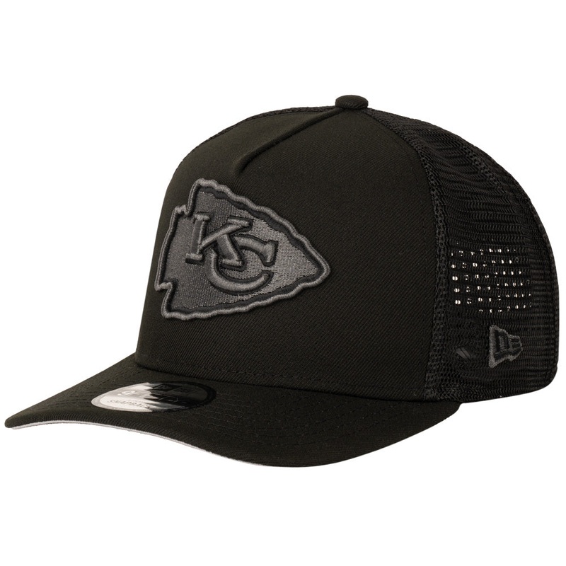 NFL Kansas City Chiefs New Era Black Pearl A-Frame 9FIFTY Trucker Snapback Hat