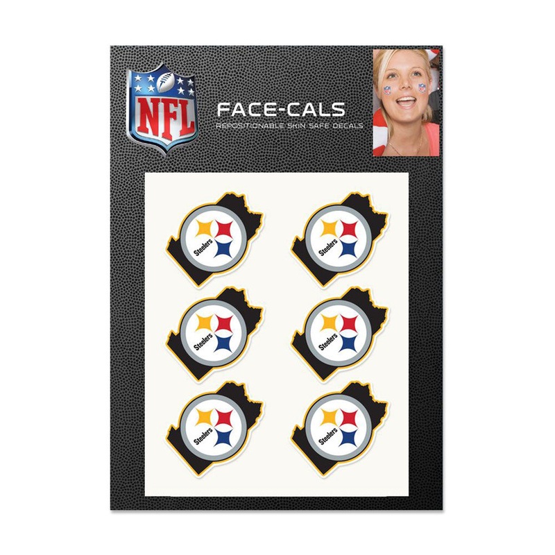 NFL Pittsburgh Steelers WinCraft 6-pack State Face-Cals – Black
