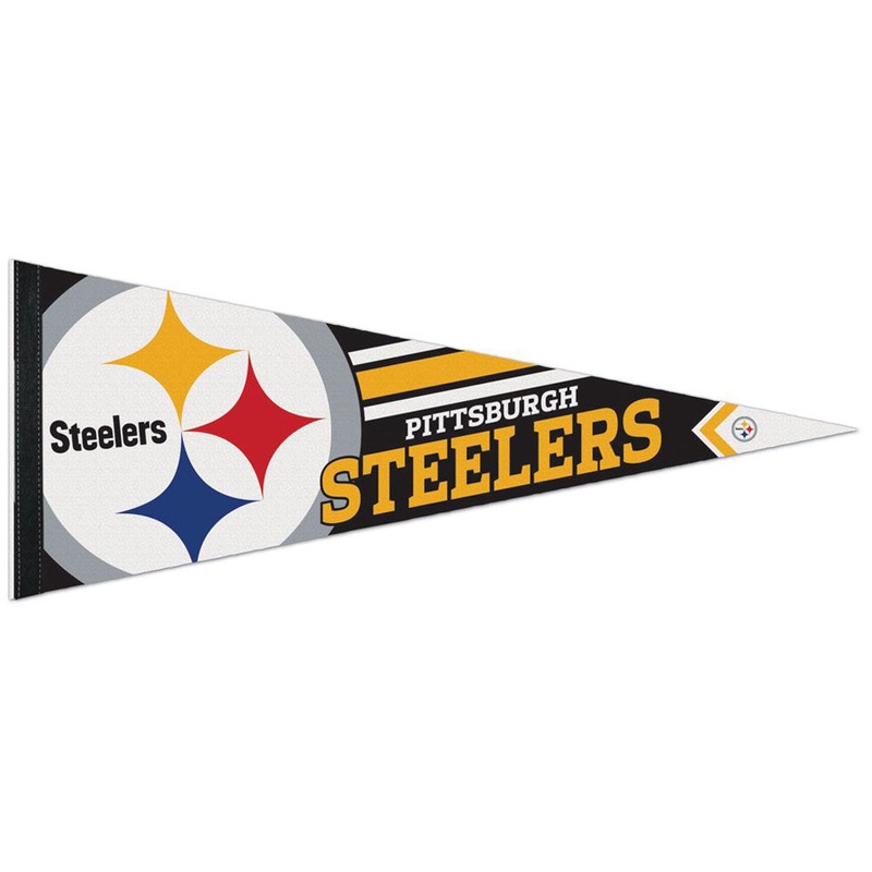 NFL Pittsburgh Steelers WinCraft Stripe Premium Pennant – Black