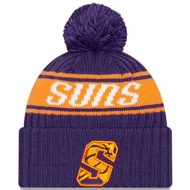 Phoenix Suns New Era NBA 2021 Draft Pom Knit Beanie – Purple