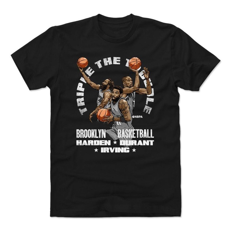 Brooklyn Nets 500 Level NBA Trio Trouble T-Shirt – Black