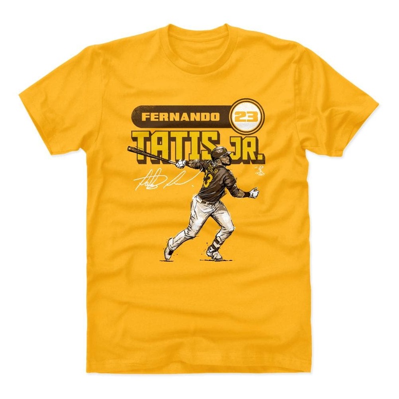 Fernando Tatis Jr San Diego Padres Retro 500 Level MLB Cartoon T-Shirt – Yellow