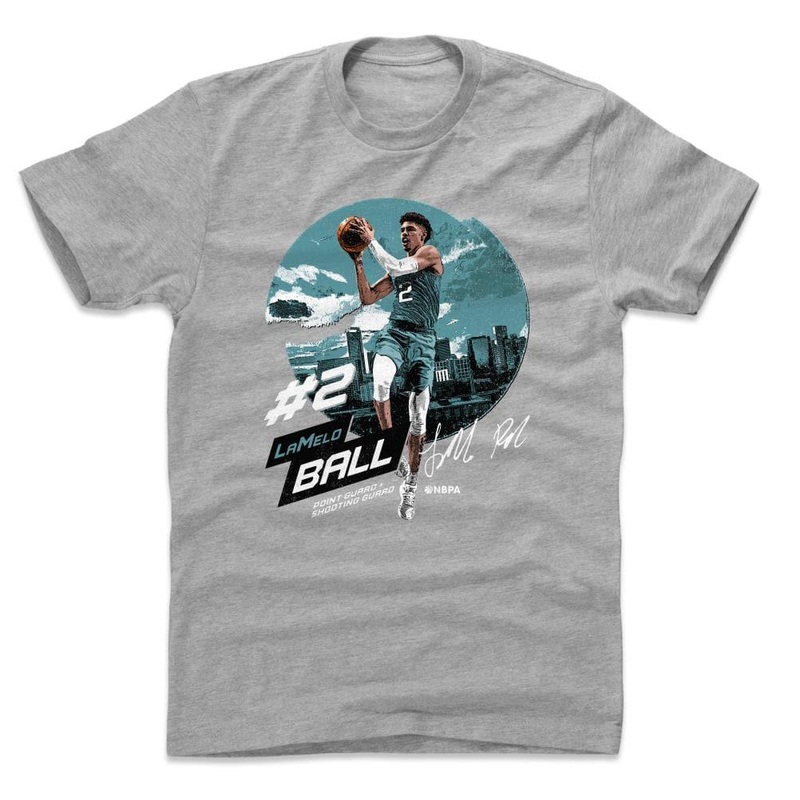LaMelo Ball Charlotte Hornets 500 Level NBA City Emblem T-Shirt – Grey