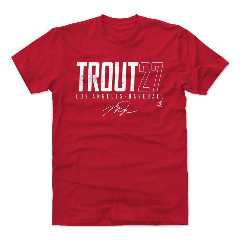 Mike Trout Los Angeles Angels 500 Level MLB Elite T-Shirt – Red