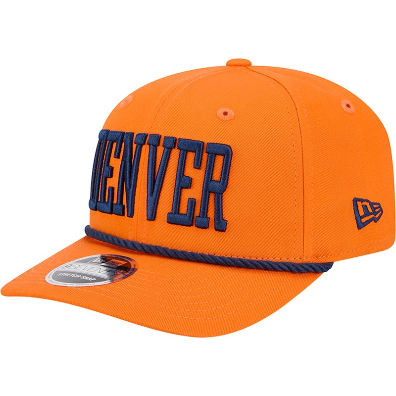 NFL Denver Broncos New Era Rope Wordmark 9SEVENTY Stretch-Snapback Hat – Orange