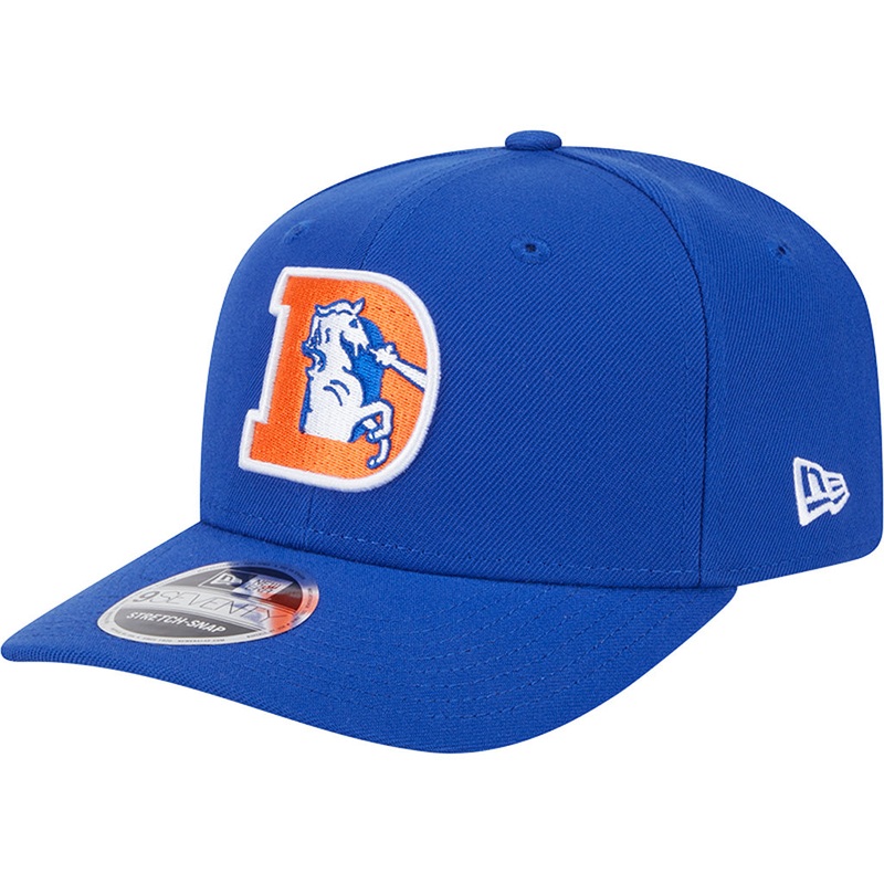 NFL Denver Broncos New Era Throwback Primary Logo 9SEVENTY Stretch-Snapback Hat – Blue