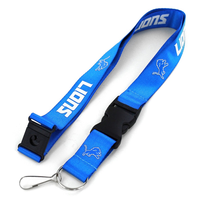 NFL Detroit Lions Aminco Black on Black Lanyard –  Blue