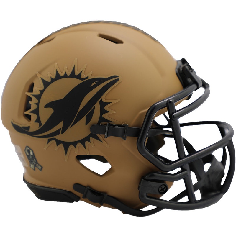 NFL Miami Dolphins Riddell 2023 Salute to Service Mini Speed Helmet