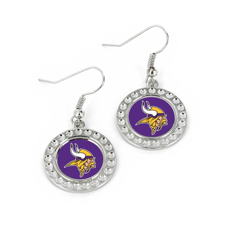 NFL Minnesota Vikings Aminco Dimple Dangle Earrings