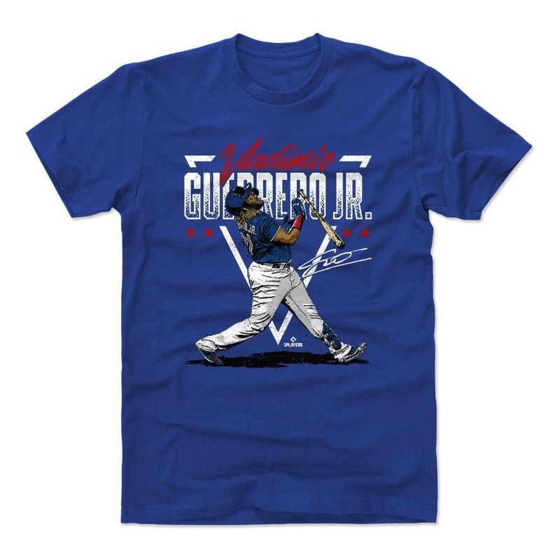 Vladimir Guerrero Jr Toronto Blue Jays 500 Level MLB Triangle T-Shirt – Blue