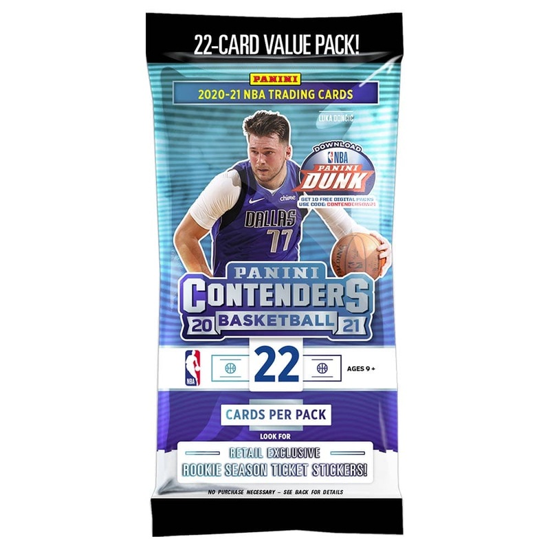 2020-21 Panini NBA Contenders Basketball Fat Pack – 22 Cards
