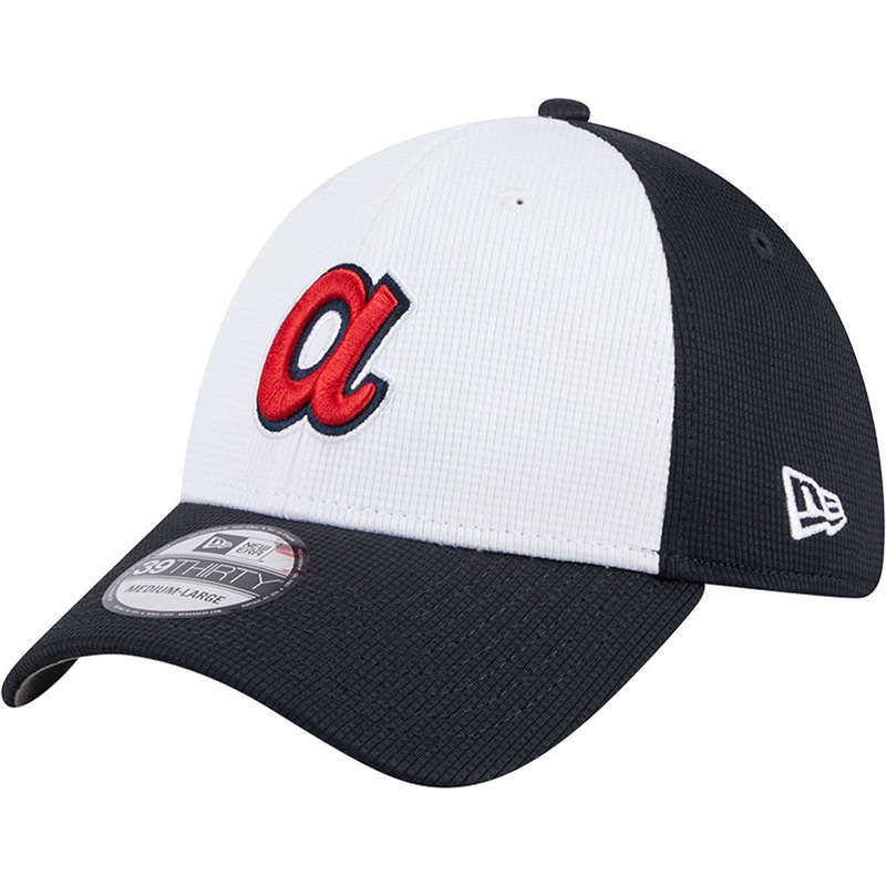 MLB Atlanta Braves New Era 2025 Batting Practice 39THIRTY Flex Fit Hat – White