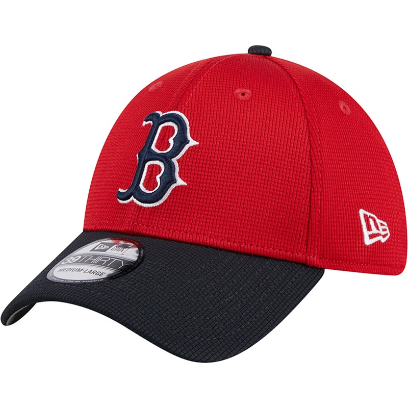 MLB Boston Red Sox New Era 2025 Batting Practice 39THIRTY Flex Fit Hat – Red