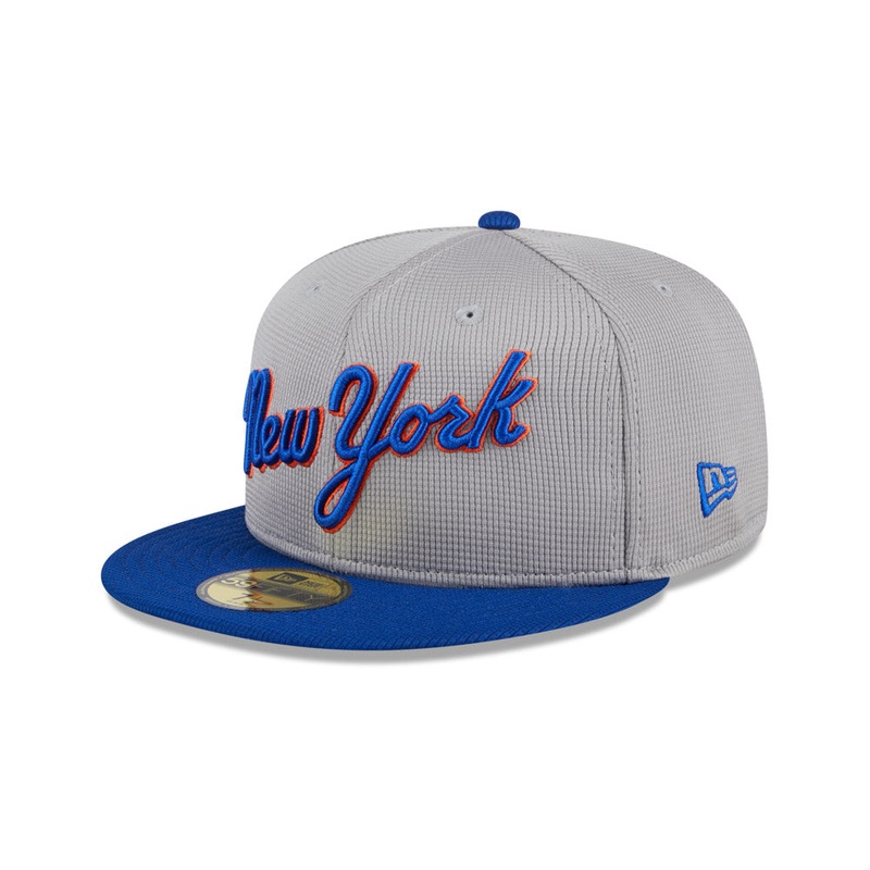 MLB New York Mets New Era 2025 Batting Practice 59FIFTY Fitted Hat – Gray