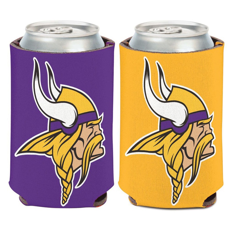 NFL Minnesota Vikings WinCraft 12oz Logo Can Cooler – Purple/Yellow