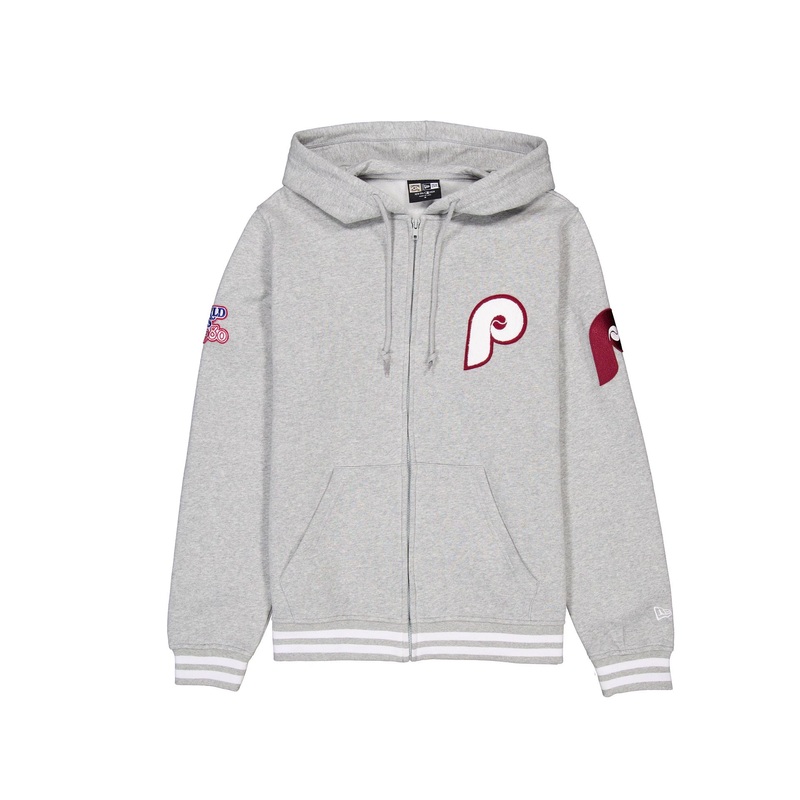 Philadelphia Phillies Gray Logo Select Full-Zip Hoodie