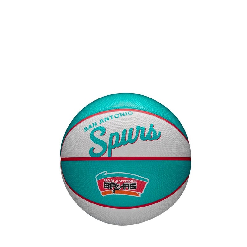 San Antonio Spurs Wilson NBA Team Retro Mini Outdoor Basketball Ball