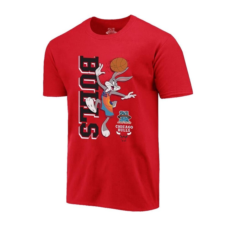 Youths Chicago Bulls Space Jam 2 Movie Outerstuff Vertical Tunes T-Shirt – Red