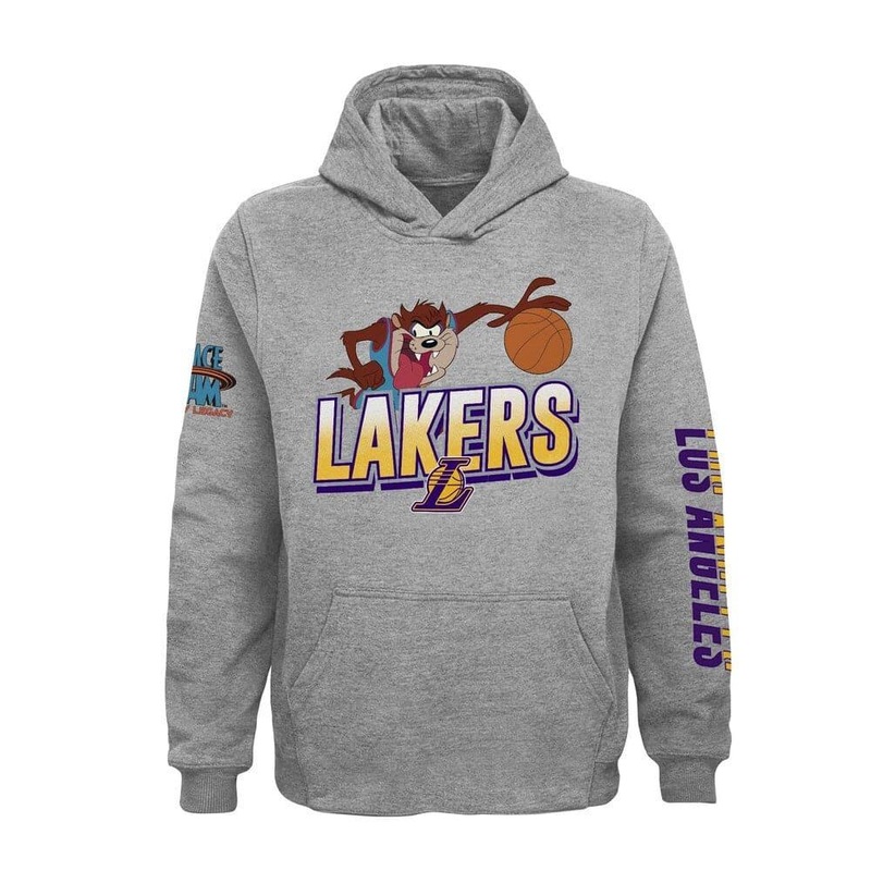 Youths Los Angeles Lakers Space Jam 2 Movie Outerstuff Tune Hoodie Jumper – Grey