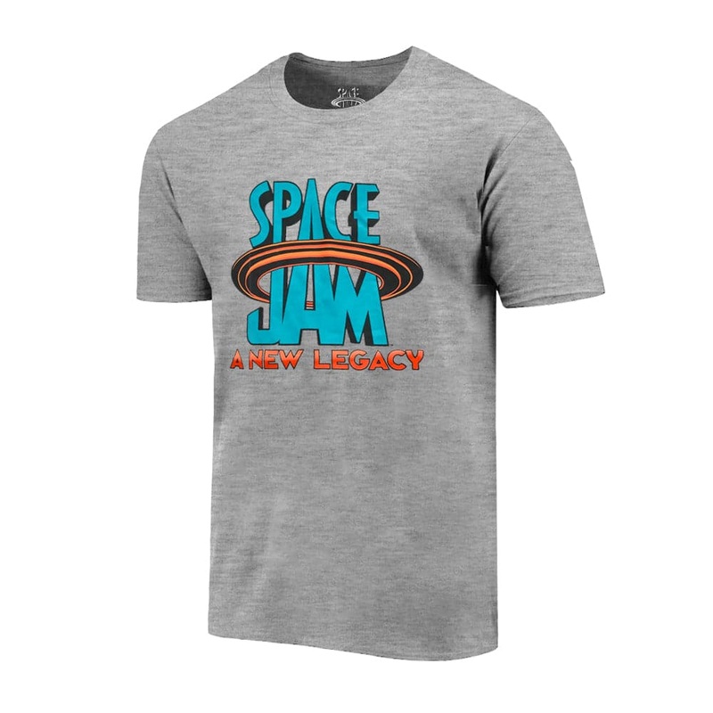 Youths Space Jam 2 Movie Outerstuff Flat Logo T-Shirt – Grey