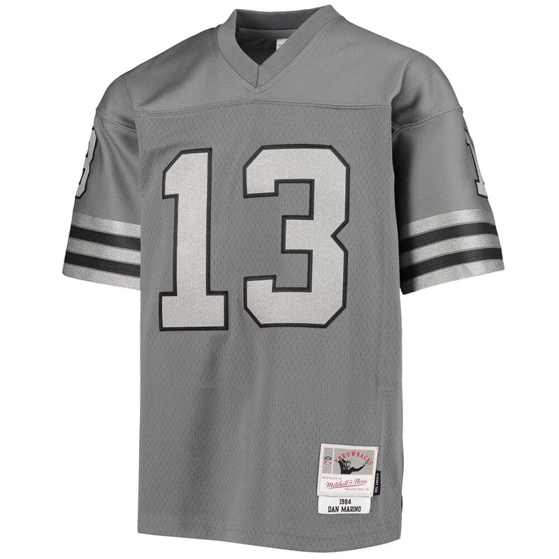 Dan Marino Miami Dolphins Mitchell & Ness NFL Metal Works Legacy Jersey – Gunmetal