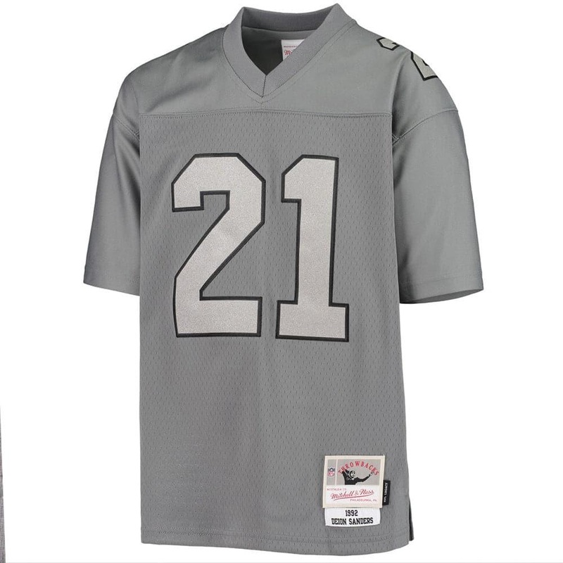 Deion Sanders Altanta Falcons Mitchell & Ness NFL Metal Works Legacy Jersey – Gunmetal