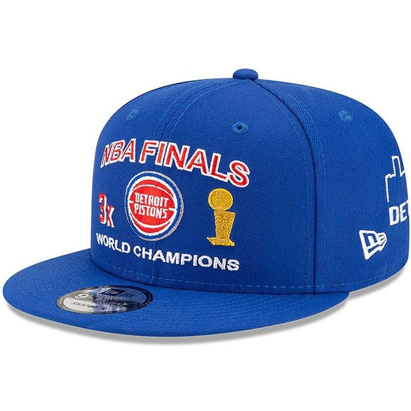 Detroit Pistons New Era NBA Champions Icon 9FIFTY Snapback Hat – Blue