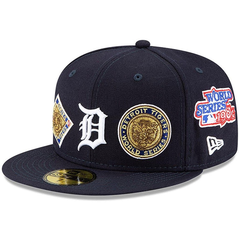 Detroit Tigers New Era MLB Champions Patch 59FIFTY Fitted Hat – Navy