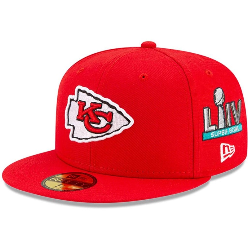 Kansas City Chiefs New Era NFL Champions Patch 59FIFTY Fitted Hat – Red