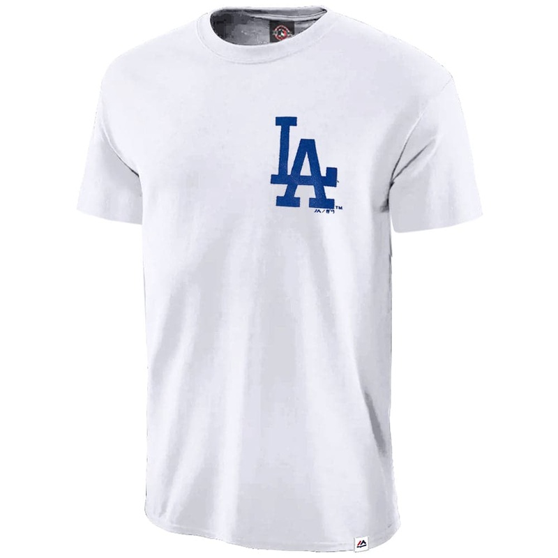 Los Angeles Dodgers Majestic MLB Skyliner T-Shirt – White