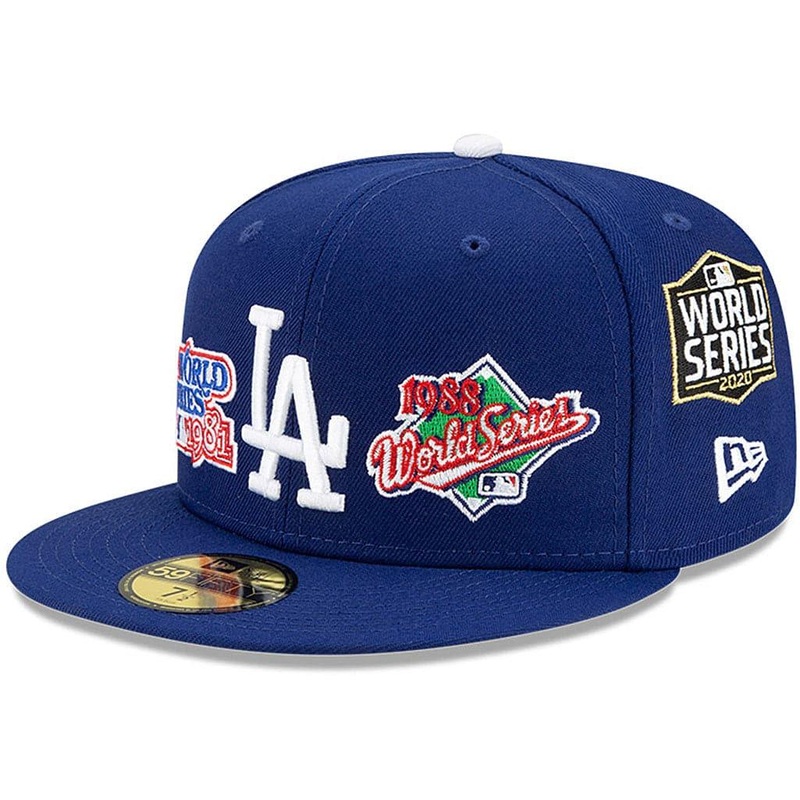 Los Angeles Dodgers New Era MLB Champions Patch 59FIFTY Fitted Hat – Blue