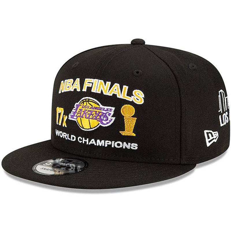 Los Angeles Lakers New Era NBA Champions Icon 9FIFTY Snapback Hat – Black