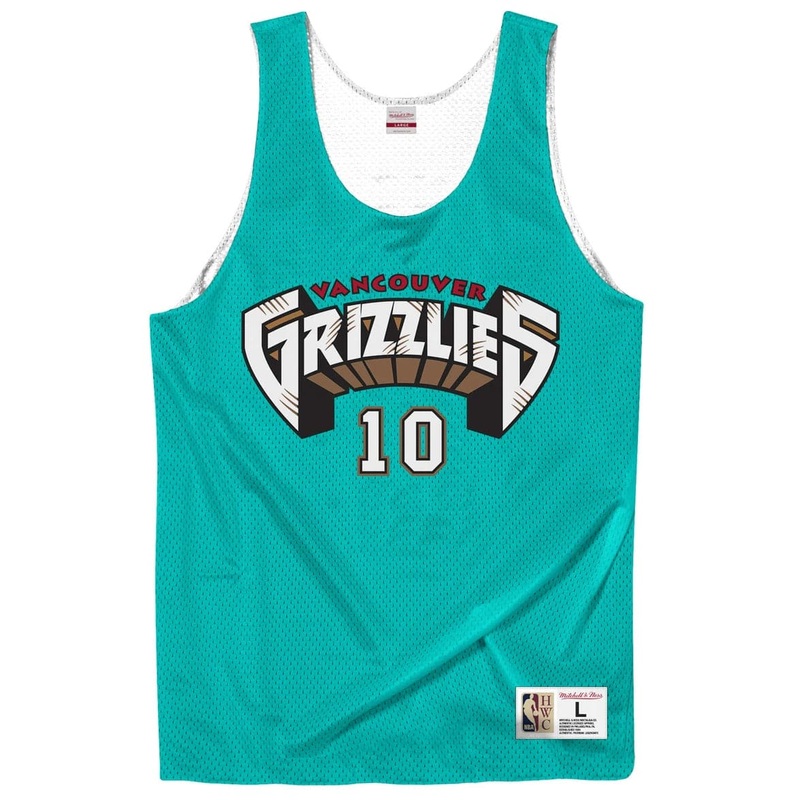 Mike Bibby Memphis Grizzlies Mitchell & Ness NBA Reversible Mesh Tank – Teal/White
