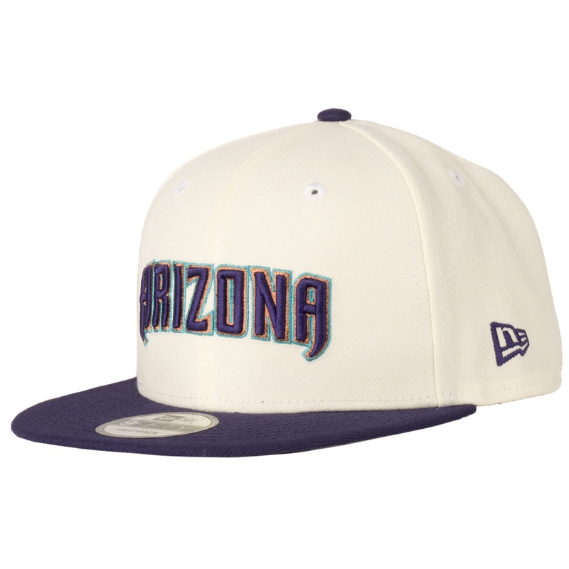 MLB Arizona Diamondbacks New Era Two-Tone Wordmark 9FIFTY Snapback Hat – Cream