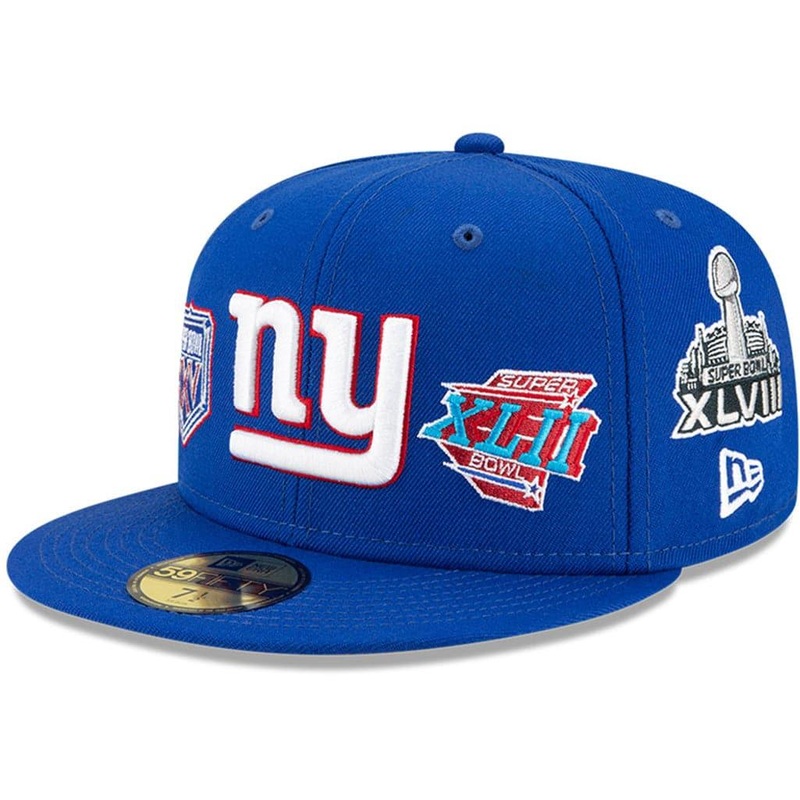 New York Giants New Era NFL Champions Patch 59FIFTY Fitted Hat – Blue