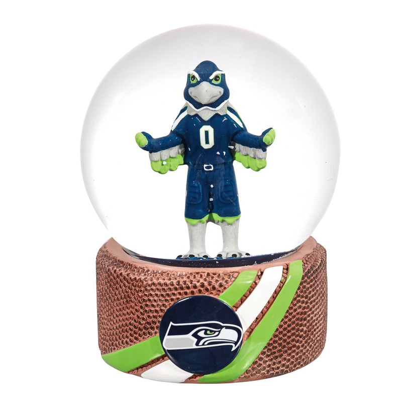 NFL Seattle Seahawks Evergreen Glass Water Globe