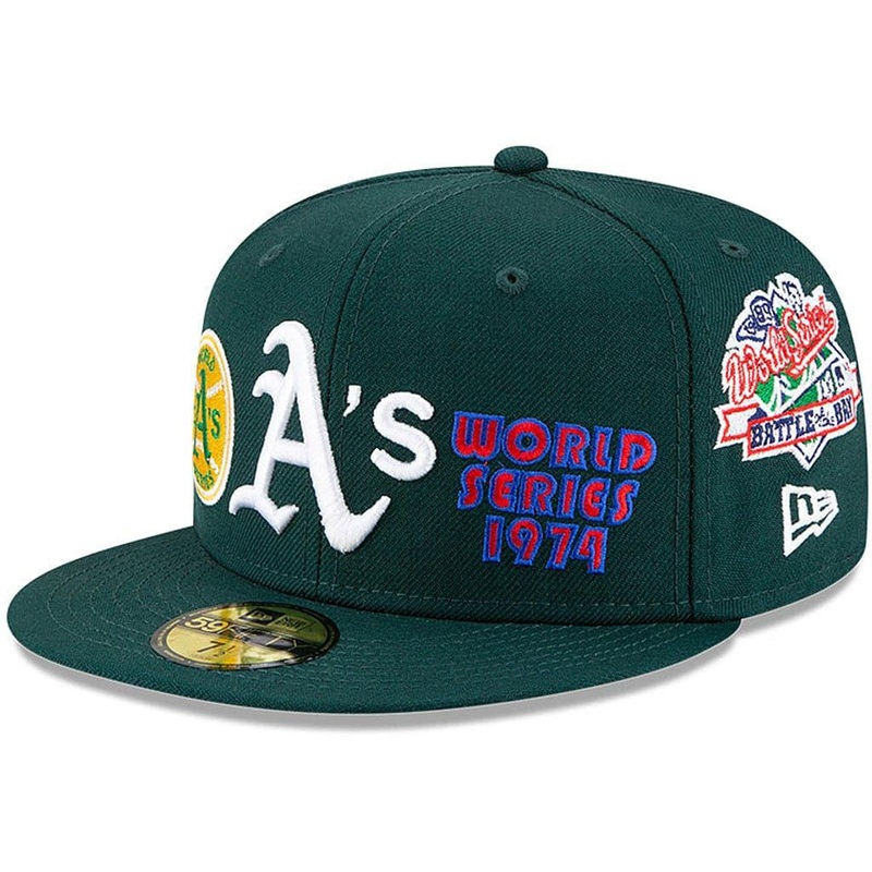 Oakland Athletics New Era MLB Champions Patch 59FIFTY Fitted Hat – Green