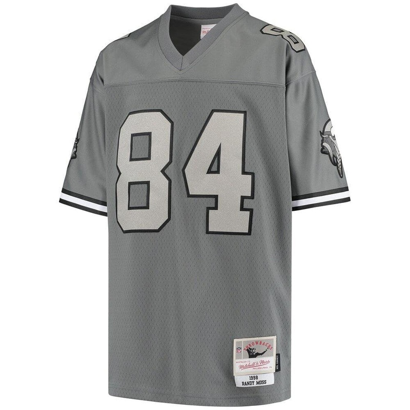 Randy Moss Minnesota Vikings Mitchell & Ness NFL Metal Works Legacy Jersey – Gunmetal