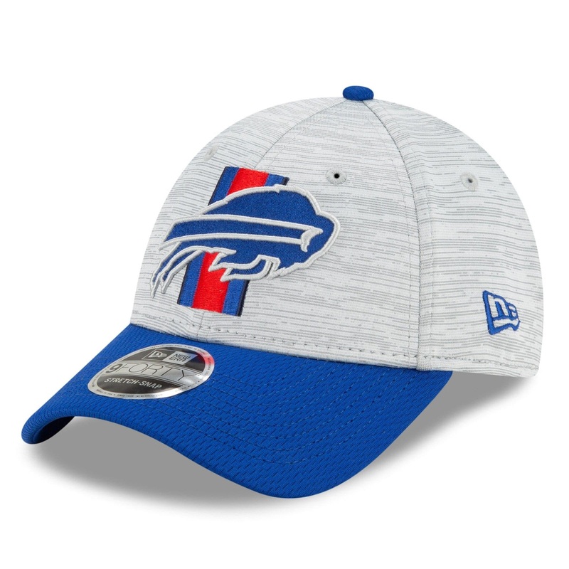Buffalo Bills New Era NFL 2021 Training Camp 9FORTY Curve Stretch Snapback Hat – Grey