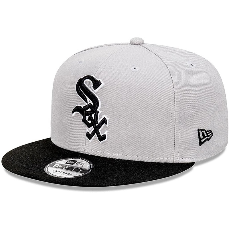 Chicago White Sox New Era MLB Team Interchange 2 Tone 9FIFTY Snapback Hat – Grey/Black