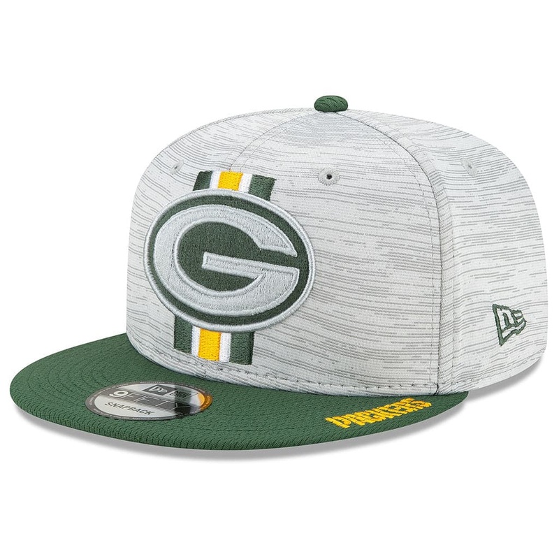 Green Bay Packers New Era NFL 2021 Training Camp 9FIFTY Snapback Hat – Grey