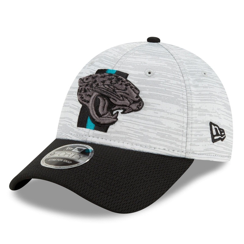 Jacksonville Jaguars New Era NFL 2021 Training Camp 9FORTY Curve Stretch Snapback Hat – Grey