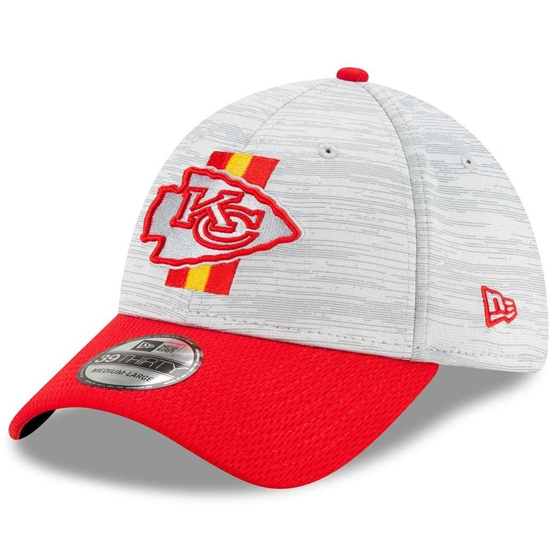 Kansas City Chiefs New Era NFL 2021 Training Camp 39THIRTY Flex Fit Curve Hat – Grey
