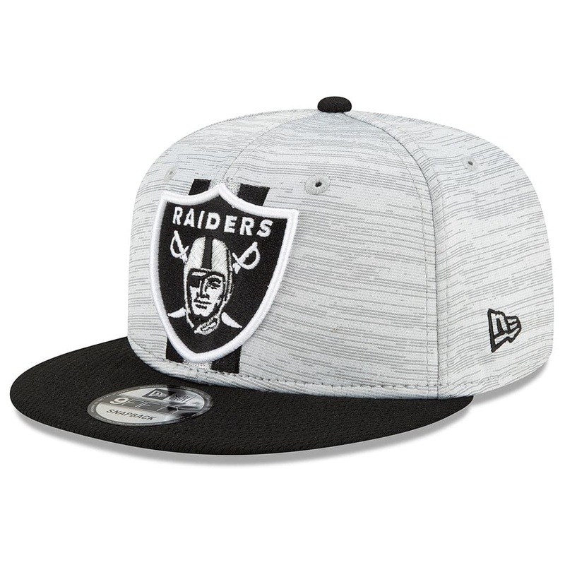 Las Vegas Raiders New Era NFL 2021 Training Camp 9FIFTY Snapback Hat – Grey
