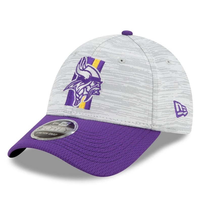 Minnesota Vikings New Era NFL 2021 Training Camp 9FORTY Curve Stretch Snapback Hat – Grey