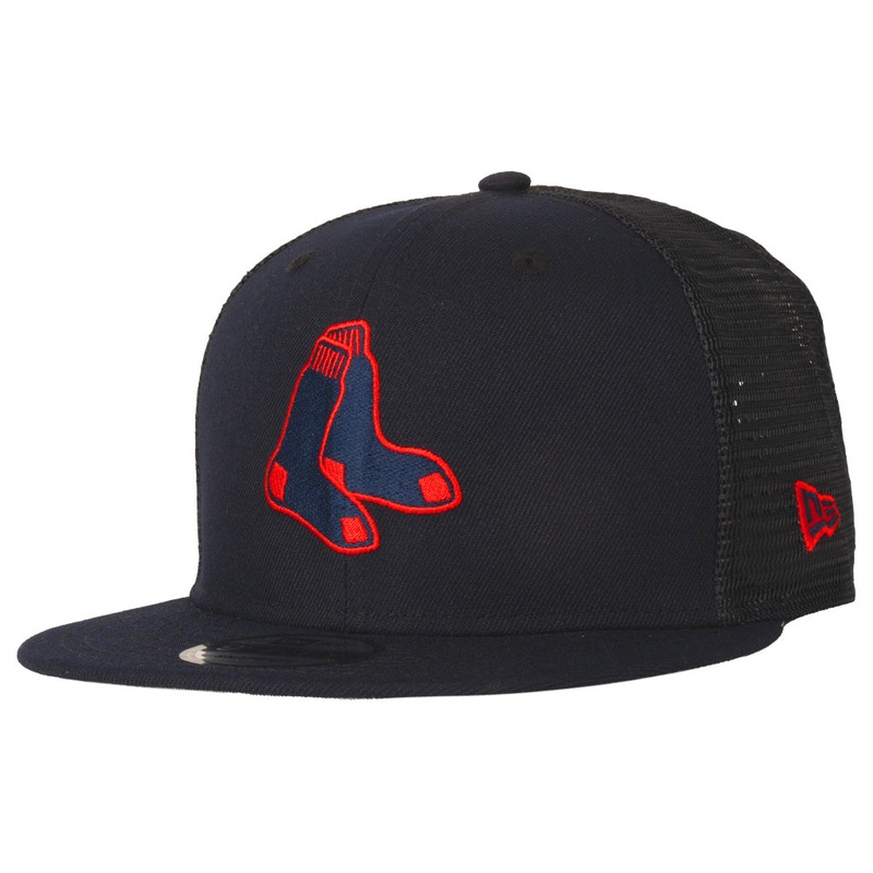 MLB Boston Red Sox New Era Shadowline 9FIFTY Snapback Trucker Hat – Navy