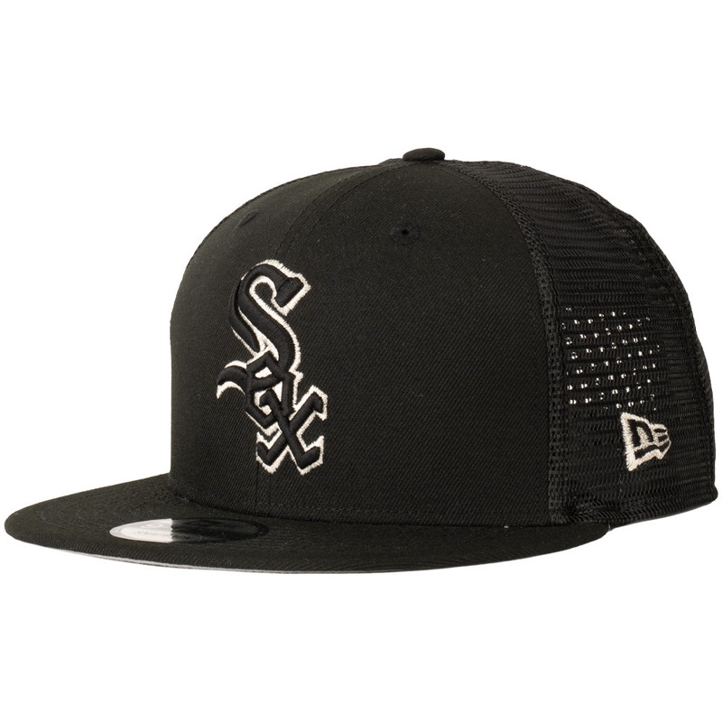MLB Chicago White Sox New Era Shadowline 9FIFTY Snapback Trucker Hat – Black