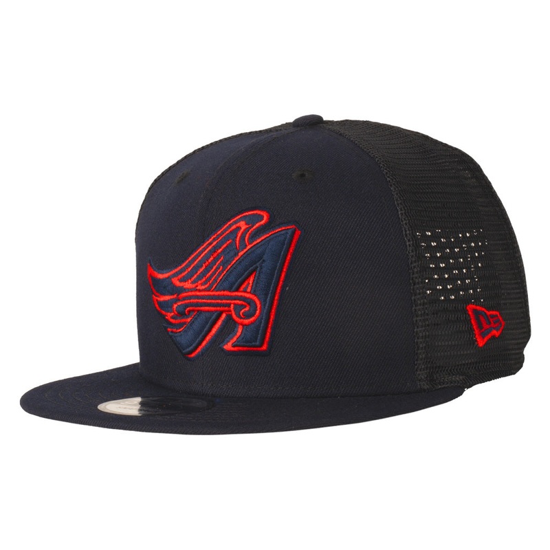 MLB Los Angeles Angels New Era Shadowline 9FIFTY Snapback Trucker Hat – Navy